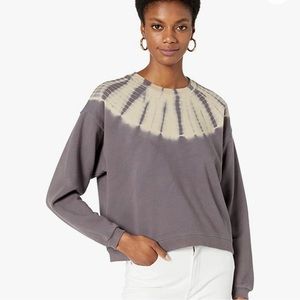 Madewell Tie-Dye Resourced Cotton Swing Sweatshirt Crewneck Small Grey Top